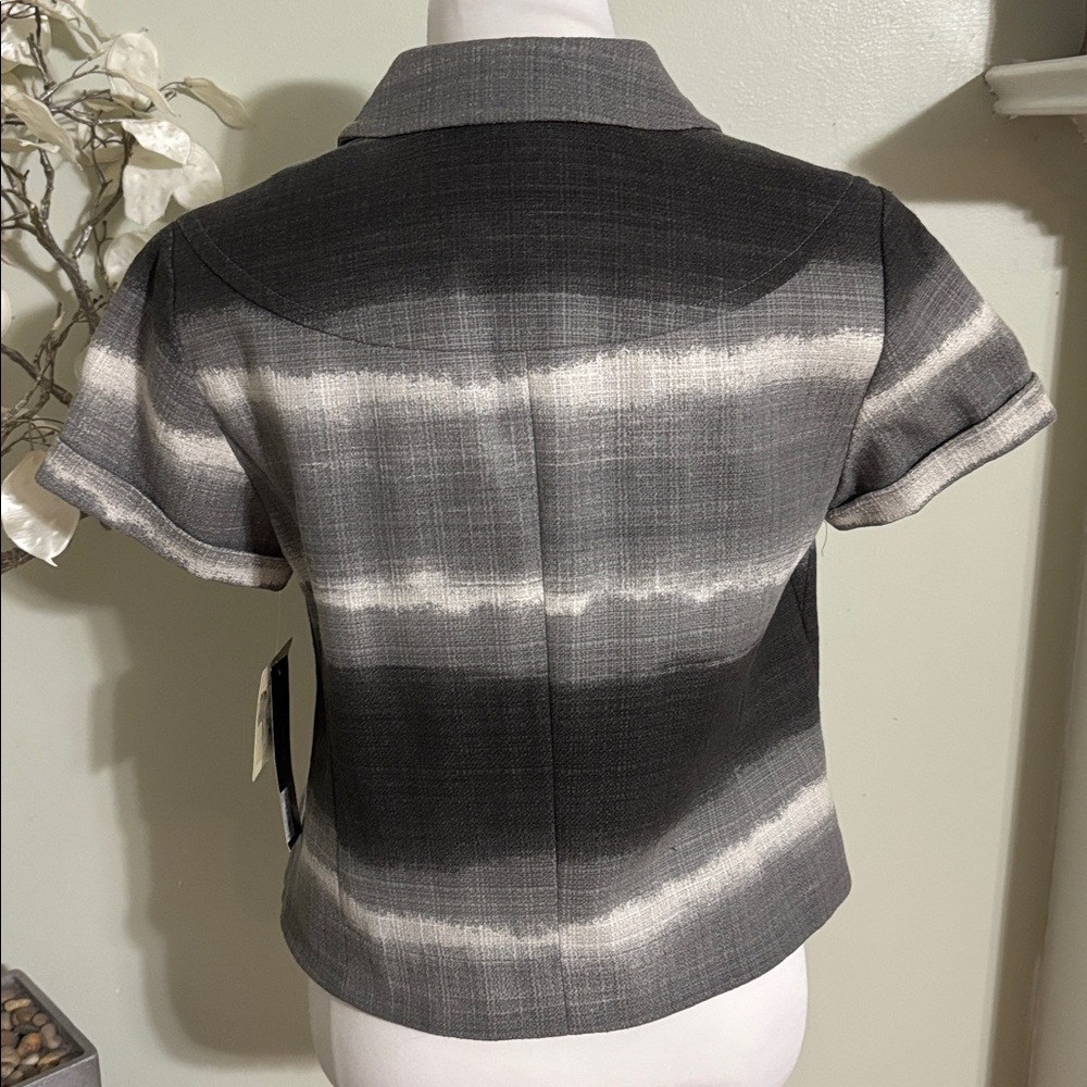Jones New York Striped Gray Blazer - Picture 5 of 5